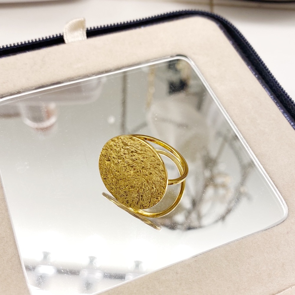 Gorjana hammered coin ring